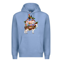 Colony Blue stacked christmas farm animals Premium Hoodie - Artiststas