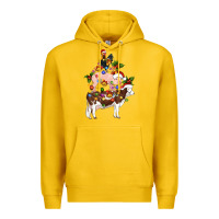 Lemon stacked christmas farm animals Premium Hoodie - Artiststas