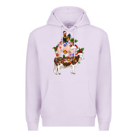 Lilac stacked christmas farm animals Premium Hoodie - Artiststas