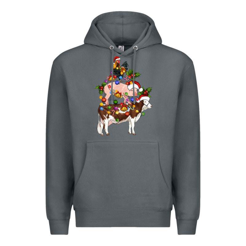 Stacked Christmas Farm Animals Premium Hoodie by Artiststas | Teevron
