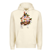 Sandshell stacked christmas farm animals Premium Hoodie - Artiststas