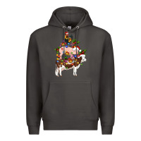 Smoke stacked christmas farm animals Premium Hoodie - Artiststas