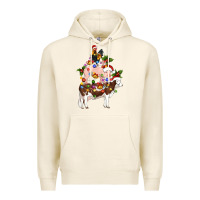 Tofu stacked christmas farm animals Premium Hoodie - Artiststas