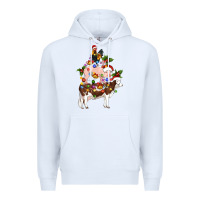 White stacked christmas farm animals Premium Hoodie - Artiststas