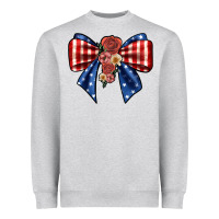 Heather Grey bow Heavyweight Sweatshirt - JahusDesignShop