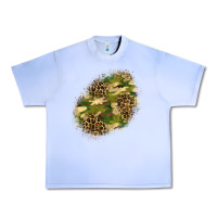 Grape Ice camouflage and leopard patch  5 Urban Heavy Tee - BundleAndBundleShop