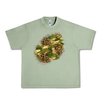 Oil Green camouflage and leopard patch  5 Urban Heavy Tee - BundleAndBundleShop