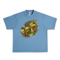 Pebble Blue camouflage and leopard patch  5 Urban Heavy Tee - BundleAndBundleShop