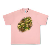 Salmon camouflage and leopard patch  5 Urban Heavy Tee - BundleAndBundleShop