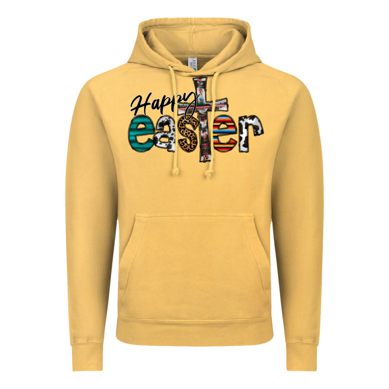 Happy Easter Vintage Hoodie by CowhideDigitalArt | Teevron