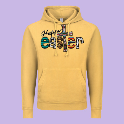 Happy Easter Vintage Hoodie Designed By Cowhidedigitalart