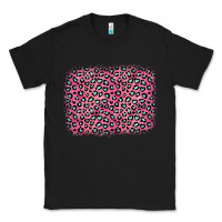 Black pink glitter leopard with heart background Classic Tee - OliviaCreatesArt