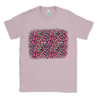 Lilac pink glitter leopard with heart background Classic Tee - OliviaCreatesArt