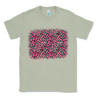 Matcha pink glitter leopard with heart background Classic Tee - OliviaCreatesArt