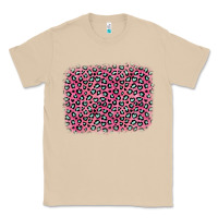 Mushroom pink glitter leopard with heart background Classic Tee - OliviaCreatesArt
