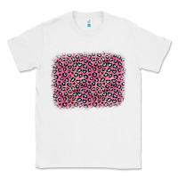 White pink glitter leopard with heart background Classic Tee - OliviaCreatesArt