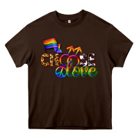 Chocolate Brown Western choose love Heavy Core Tee - CowGirlArtShop
