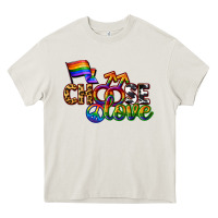 Cream Western choose love Heavy Core Tee - CowGirlArtShop