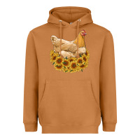 Chicken With Sunflowers Heavyweight Hoodie | Teevron