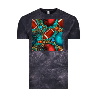 Cloud Black american football helmet with leopard and gemstone Vintage Tee - BundleAndBundleShop