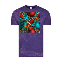 Cloud Purple american football helmet with leopard and gemstone Vintage Tee - BundleAndBundleShop
