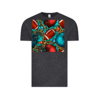 Vintage Black american football helmet with leopard and gemstone Vintage Tee - BundleAndBundleShop