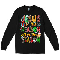 Black jesus is the reason for the season Long Sleeve Tee - CowhideDigitalArt