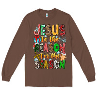 Chestnut jesus is the reason for the season Long Sleeve Tee - CowhideDigitalArt