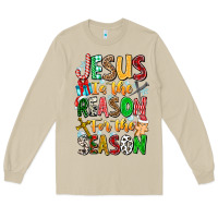 Mushroom jesus is the reason for the season Long Sleeve Tee - CowhideDigitalArt