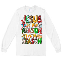 White jesus is the reason for the season Long Sleeve Tee - CowhideDigitalArt