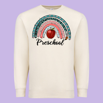 Preschool Rainbow Premium Sweatshirt Designed By Ranaportraitstore
