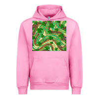 Fuchsia Pink St. Patrick's Day Shamrock Leopard Urban Hoodie - RanaPortraitStore