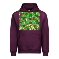 Mauve Wine St. Patrick's Day Shamrock Leopard Urban Hoodie - RanaPortraitStore