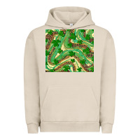 Pigment French Oak St. Patrick's Day Shamrock Leopard Urban Hoodie - RanaPortraitStore