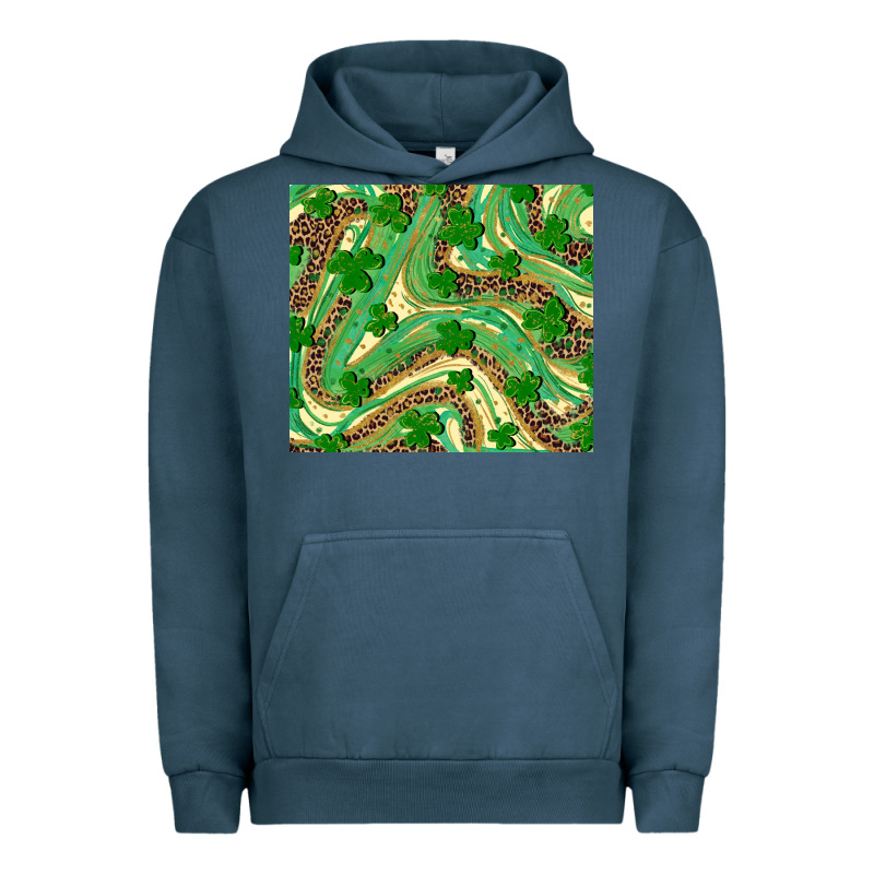 St. Patrick's Day Shamrock Leopard Urban Hoodie by RanaPortraitStore | Teevron