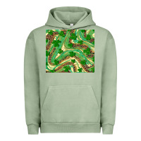Pigment Oil Green St. Patrick's Day Shamrock Leopard Urban Hoodie - RanaPortraitStore