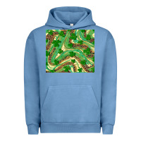Pigment Pebble Blue St. Patrick's Day Shamrock Leopard Urban Hoodie - RanaPortraitStore