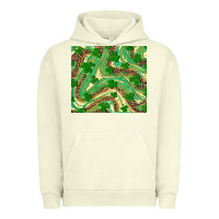 Pigment Pistachio St. Patrick's Day Shamrock Leopard Urban Hoodie - RanaPortraitStore
