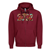 Burgundy senior 2022 western Zipper Hoodie - JahusDesignShop