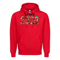 Red senior 2022 western Zipper Hoodie - JahusDesignShop