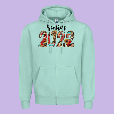 Senior 2022 Western Zipper Hoodie Designed By Jahusdesignshop