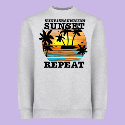 Sunrise Sunburn Sunset Repeat Heavyweight Sweatshirt Designed By Jahusdesignshop