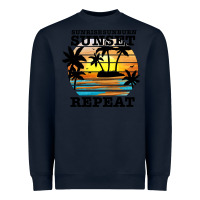 Navy sunrise sunburn sunset repeat Heavyweight Sweatshirt - JahusDesignShop