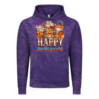 Cloud Purple happy thanksgiving Vintage Hoodie - CowhideDigitalArt