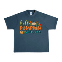Midnight Navy hello pumpkin season Urban Heavy Tee - BundleAndBundleShop