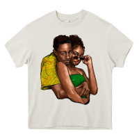 Cream Black couple Heavy Core Tee - HowdyJamesFarm