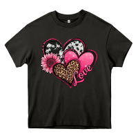 Asphalt valentines day western hearts and sunflower Heavy Core Tee - Jasminsmagicworld