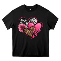 Black valentines day western hearts and sunflower Heavy Core Tee - Jasminsmagicworld