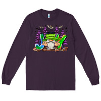Plum Joy Halloween Gnome Long Sleeve Tee - CowhideDigitalArt