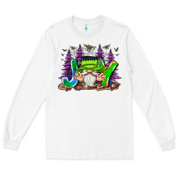 White Joy Halloween Gnome Long Sleeve Tee - CowhideDigitalArt